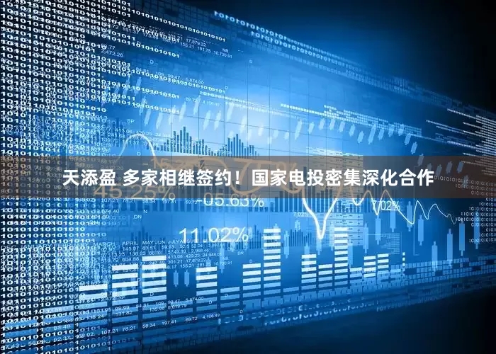 天添盈 多家相继签约！国家电投密集深化合作